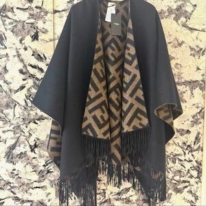 Fringe Reversible Poncho